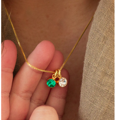 KAYA sieraden Necklace with 2 Birthstones