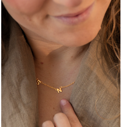 KAYA sieraden Letter Necklace 'Horizontal' | Choose your Charms