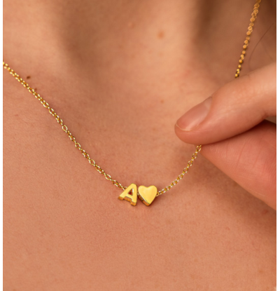 KAYA sieraden Letter + Hart ketting