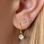 KAYA sieraden 2 Delige Set Oorringen en Flower Studs met Kristal