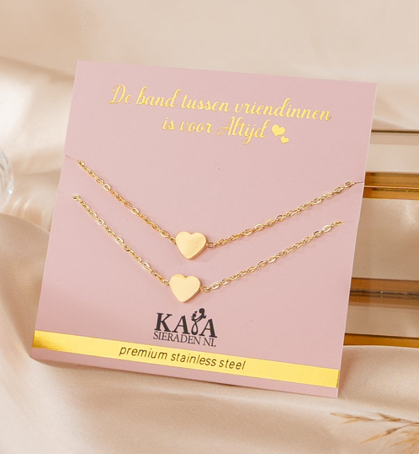 KAYA sieraden Sisters Bracelet Set Hearts | Stainless Steel