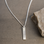 Gegraveerde sieraden Heren Bar Ketting met Vingerafdruk