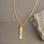 Gegraveerde sieraden Men's Bar Chain with Fingerprint