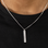 Gegraveerde sieraden Men's Bar Chain with Fingerprint