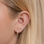 KAYA sieraden Luxury Wave Studs with zirconia stones