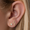KAYA sieraden Luxury Wave Studs with zirconia stones