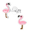 KAYA sieraden Silver children’s earrings ‘Flamingo’