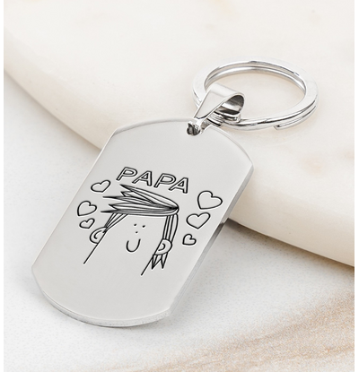 KAYA sieraden Sleutelhanger Tekening | Ovaal