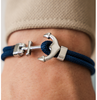 KAYA sieraden Nautische armband met scheepsanker I Ocean Blue