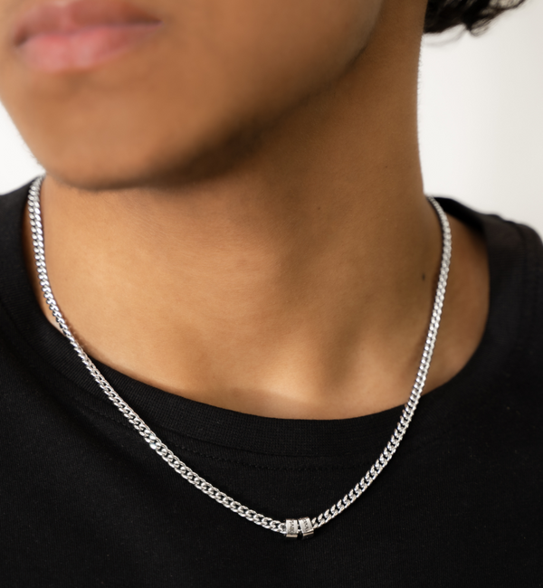 KAYA sieraden Heren schakelketting Gourmet  met Namen | Stel Zelf Samen | 4 mm