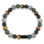 KAYA sieraden 2 delige Set: Edelstenen & Leren Armband met gravure