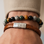 KAYA sieraden 2 delige Set: Edelstenen & Leren Armband met gravure