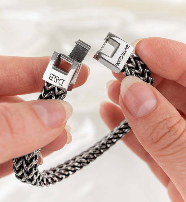 KAYA sieraden Heren Schakelarmband (zonder gravure) I RVS