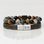KAYA sieraden 2 delige Set: Edelstenen & Groene Leren Armband met gravure