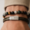 KAYA sieraden 2 delige Set: Edelstenen & Groene Leren Armband met gravure