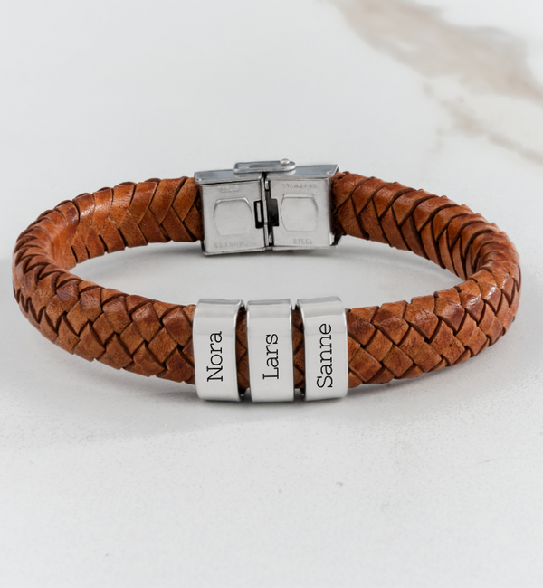 KAYA sieraden Herenarmband Leer Rock My World | Kies je Bedels