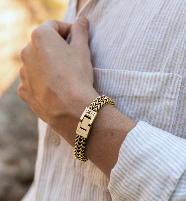 KAYA sieraden Heren Schakelarmband met Gravure