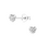 KAYA sieraden Children's Earrings Silver Crystal   - Copy