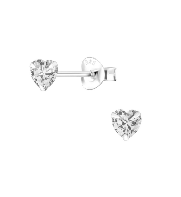 KAYA sieraden Children's Earrings Silver Crystal   - Copy