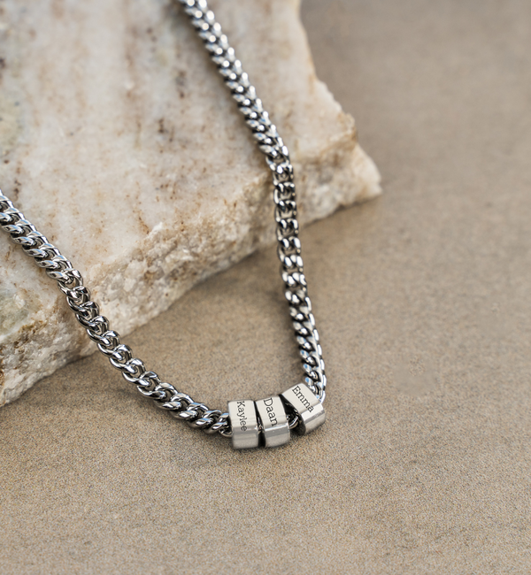 KAYA sieraden Heren schakelketting Gourmet met Namen | Stel zelf samen