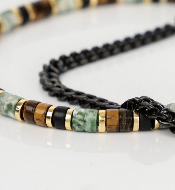 KAYA sieraden 2-Piece Set: Goumet & Gemstone Bracelet