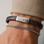 KAYA sieraden 2-Piece Set: Gourmet & Leather Bracelet Blue