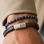 KAYA sieraden Braided Leather Bracelet Men with Engraving
