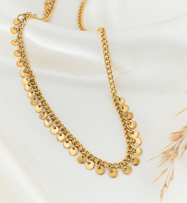KAYA sieraden Boho Necklace 'Coins' | Stainless Steel - Copy
