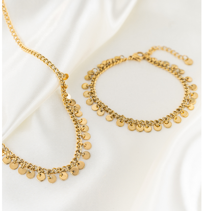 KAYA sieraden Boho Necklace 'Coins' | Stainless Steel - Copy