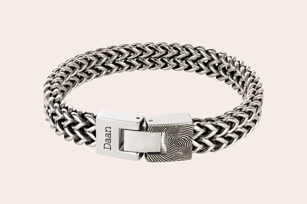 heren armband naam graveren
