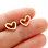 KAYA sieraden Studs with Open Heart | Stainless Steel Gold