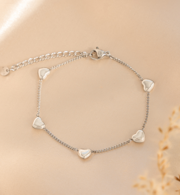 KAYA sieraden Bracelet 'Big hearts' | Stainless Steel