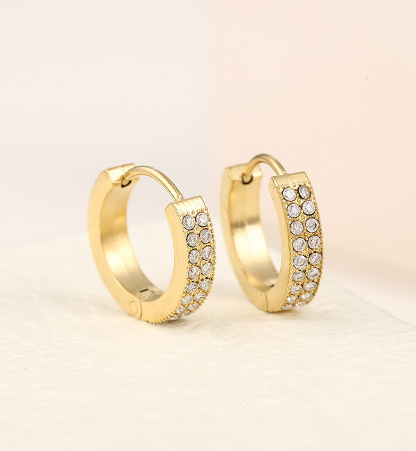 KAYA sieraden Earrings with Stones - Small | Stainless Steel