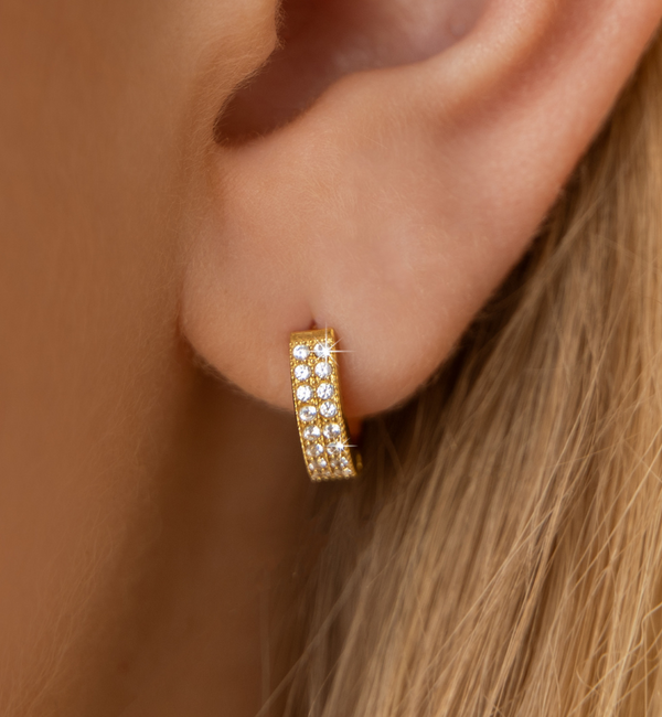 KAYA sieraden Earrings with Stones - Small | Stainless Steel
