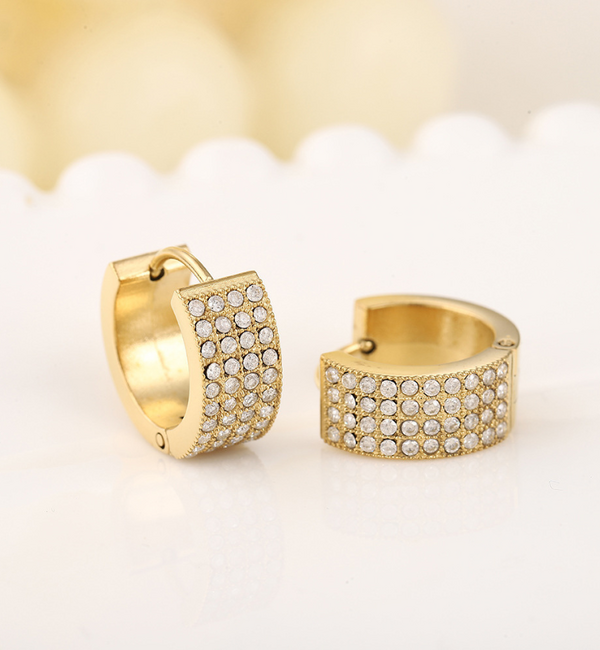 KAYA sieraden Earrings with Stones - Medium | Stainless Steel
