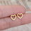 KAYA sieraden Minimalist Open Heart Studs | Stainless Steel