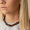 KAYA sieraden Bruine Ketting met Hartjes | Stainless steel