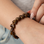 KAYA sieraden Bruine Armband met Hartjes  | Stainless steel