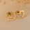 KAYA sieraden Studs with Open Heart | Stainless Steel Gold