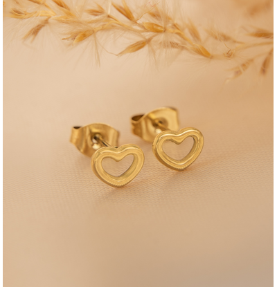 KAYA sieraden Studs Klein Open Hartje