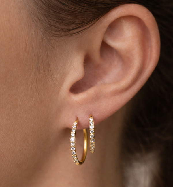KAYA sieraden Oorringen set Shiny Glow  I 14 + 16 mm