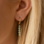 KAYA sieraden Oorringen met Groene Steentjes |  Stainless Steel