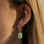 KAYA sieraden Earrings with Turquoise Stone | Stainless Steel