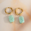 KAYA sieraden Oorringen met Turquoise Steen | Stainless Steel