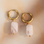 KAYA sieraden Hoop Earrings with Pink Stone | Stainless Steel