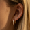 KAYA sieraden Earrings with Stones- 16 mm | Stainless Steel