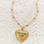 KAYA sieraden Lange Ketting 'Heartbeat XXL'  met Gravure I Stainless Steel Goud