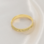 KAYA sieraden Personalized Ring with Coordinate Engraving - Gold Plated