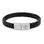 KAYA sieraden Gevlochten Armband Leer Heren met Initialen I 9mm
