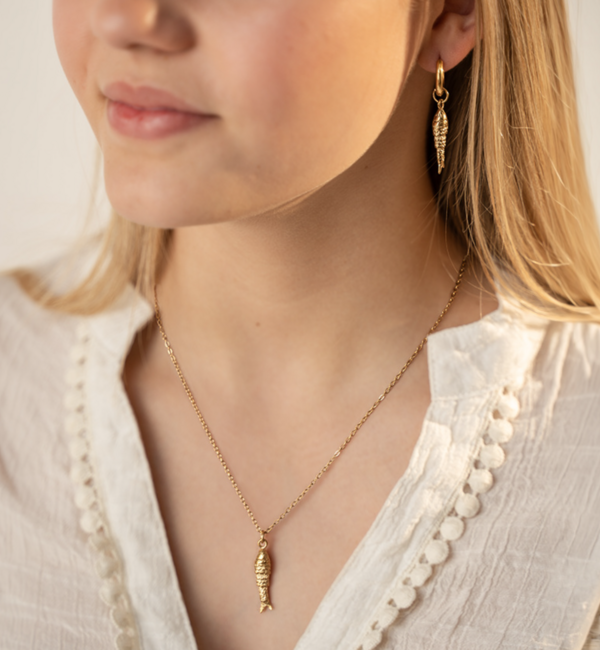 KAYA sieraden Earrings with Fish | Stainless Steel